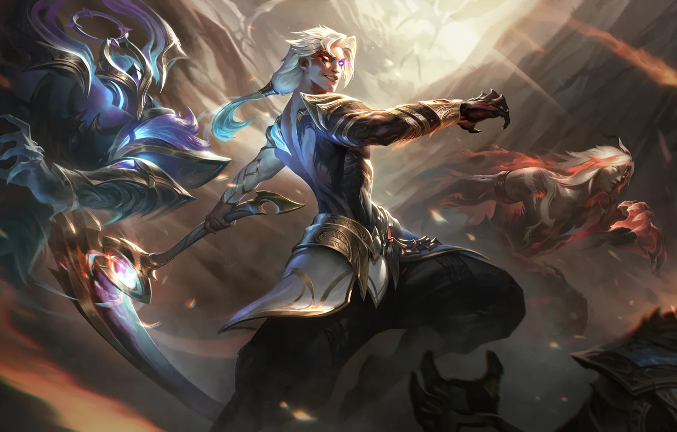 Фото обои игра, персонаж, League of Legends, LOL, Лига Легенд, Riot Games, Dawnbringer, Nightbringer