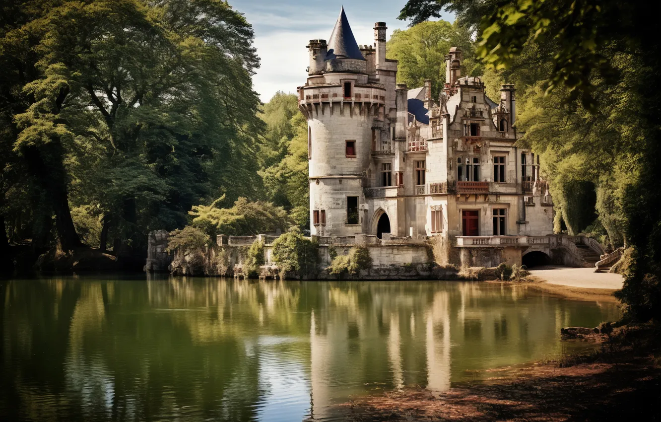 Фото обои пейзаж, замок, landscape, beautiful, castle, ancient, древний, архитектрура