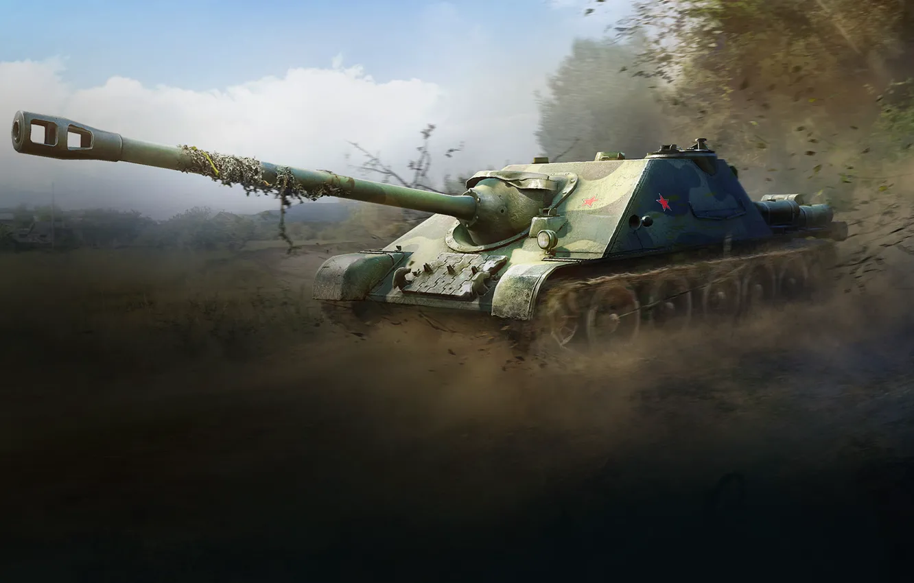 Фото обои weapon, wot, tank