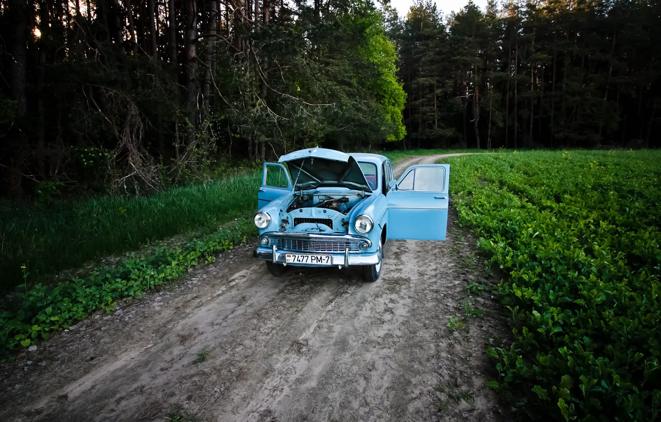 Фото обои ретро, двигатель, ссср, москвич, Moskvich, Moskvich 407