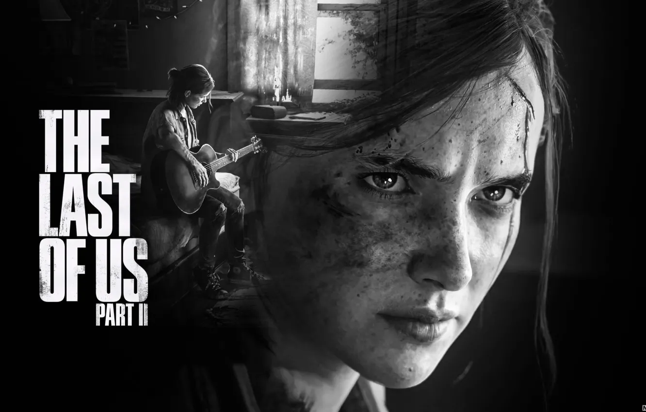 Фото обои girl, guitar, game, face, Naughty Dog, by eversontomiello, The Last of US Part II, The …