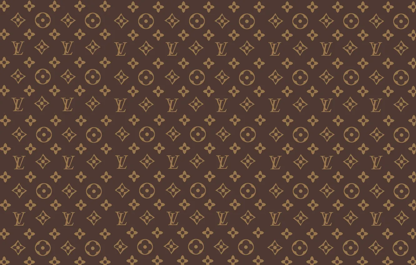 Фото обои узоры, коричневый, brown, patterns, Louis Vuitton, fon, louis vuitton, луи виттон