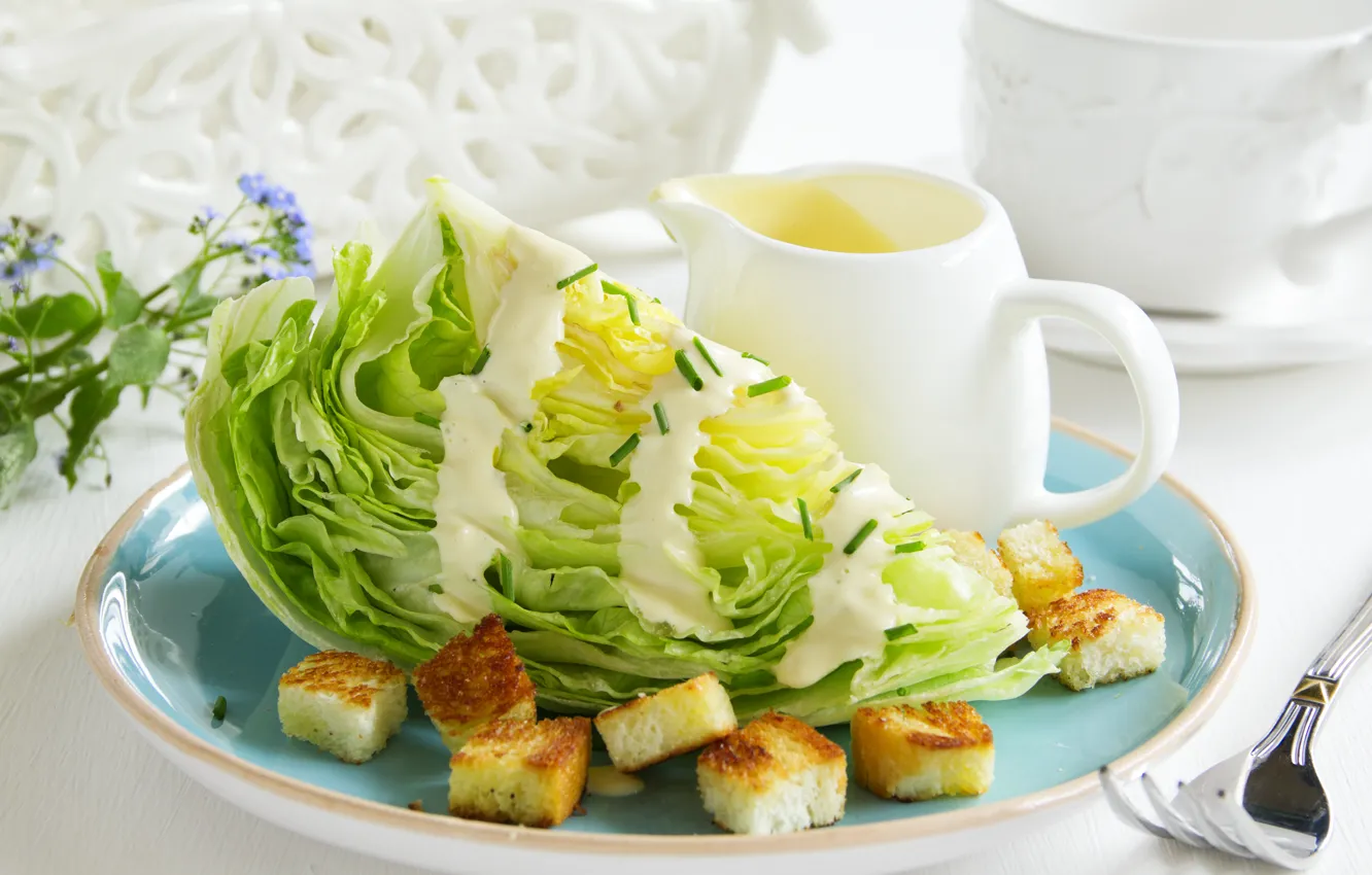 Фото обои зелень, соус, капуста, herbs, cabbage, sauce, овощной салат, vegetable salad