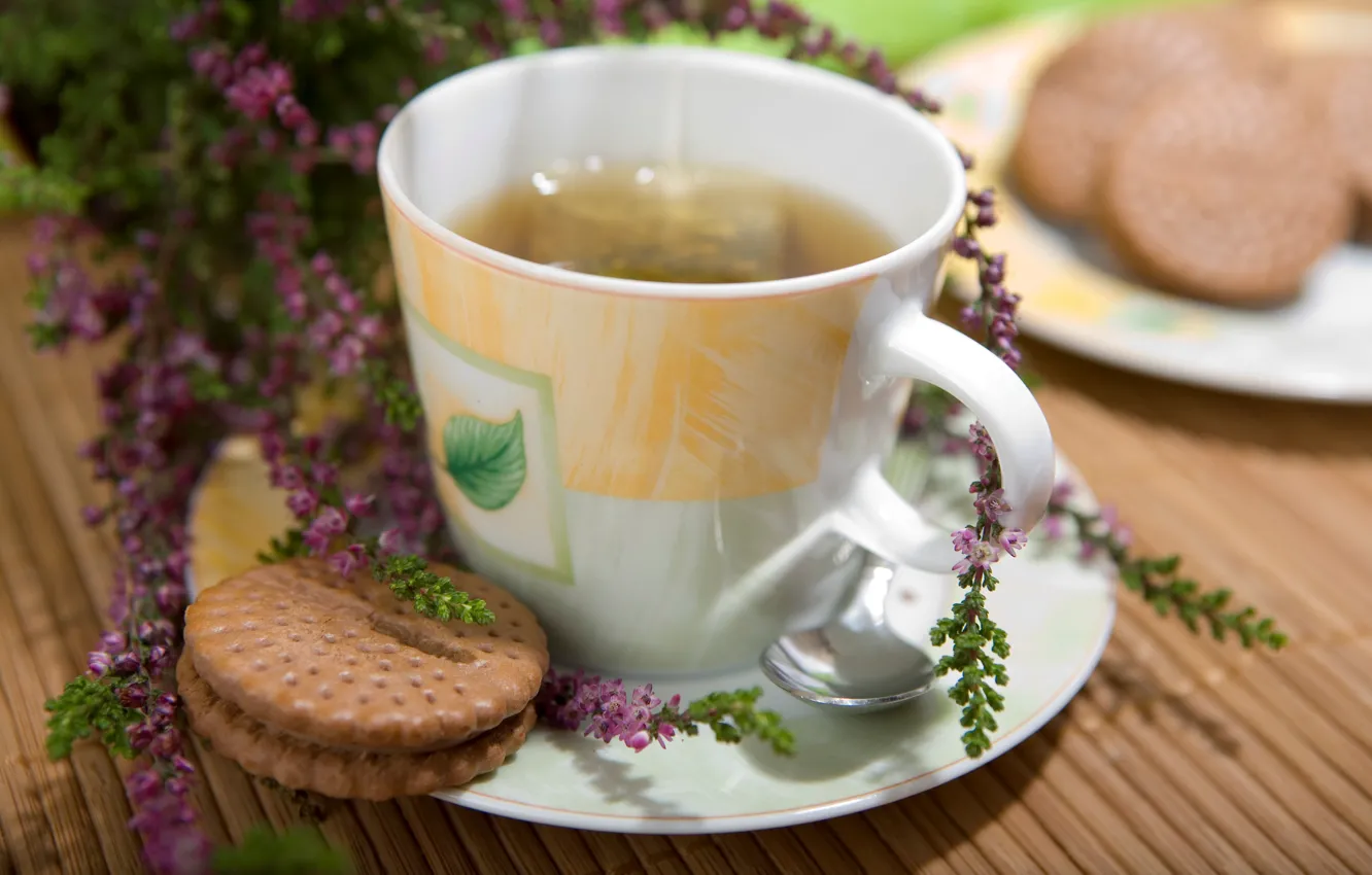 Фото обои чай, печенье, чашка, напиток, cup, drink, tea, biscuits
