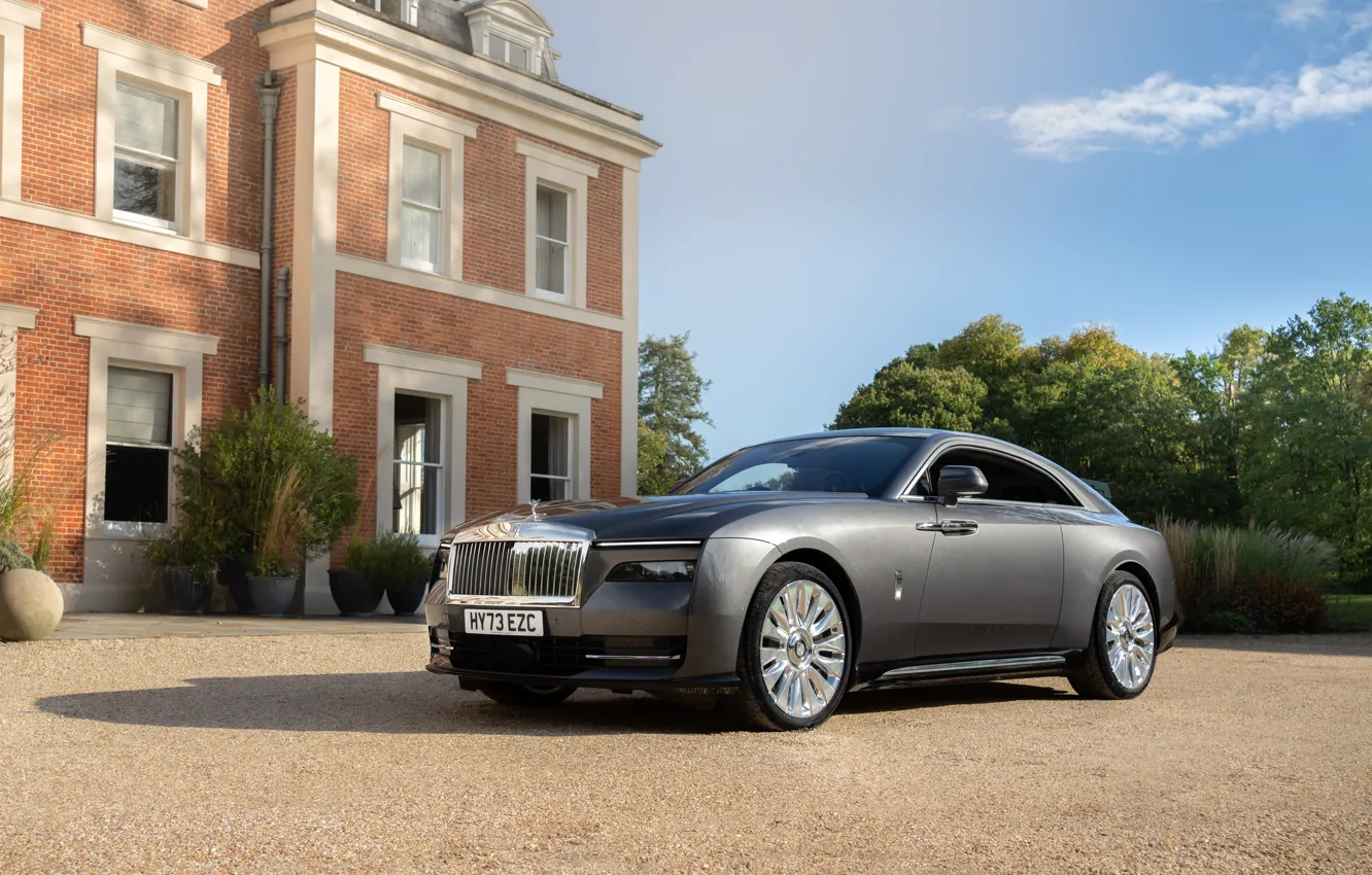 Фото обои Rolls-Royce, grey, Spectre, Rolls-Royce Spectre