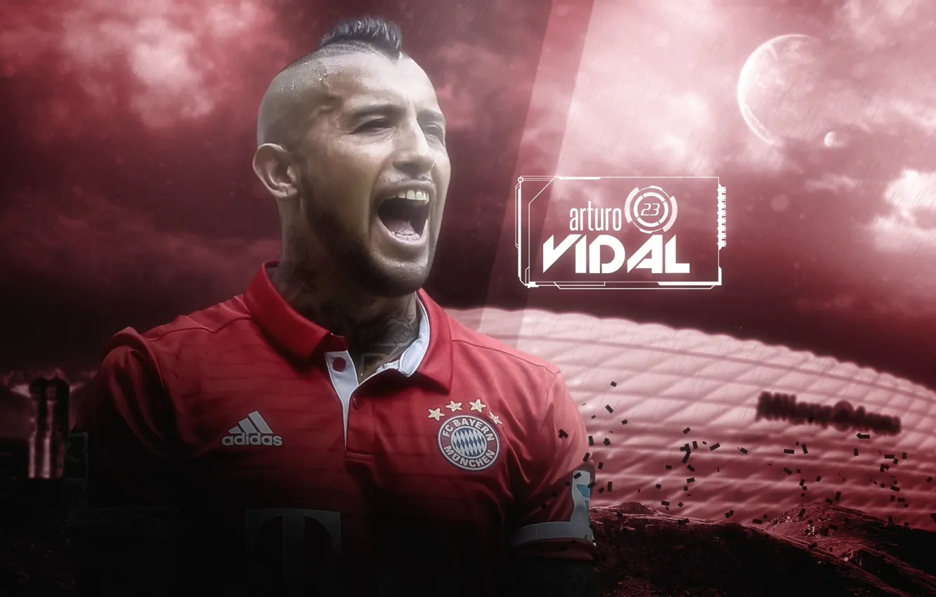 Фото обои wallpaper, stadium, football, player, Sport, FC Bayern Munchen, Allianz Arena, Arturo Vidal