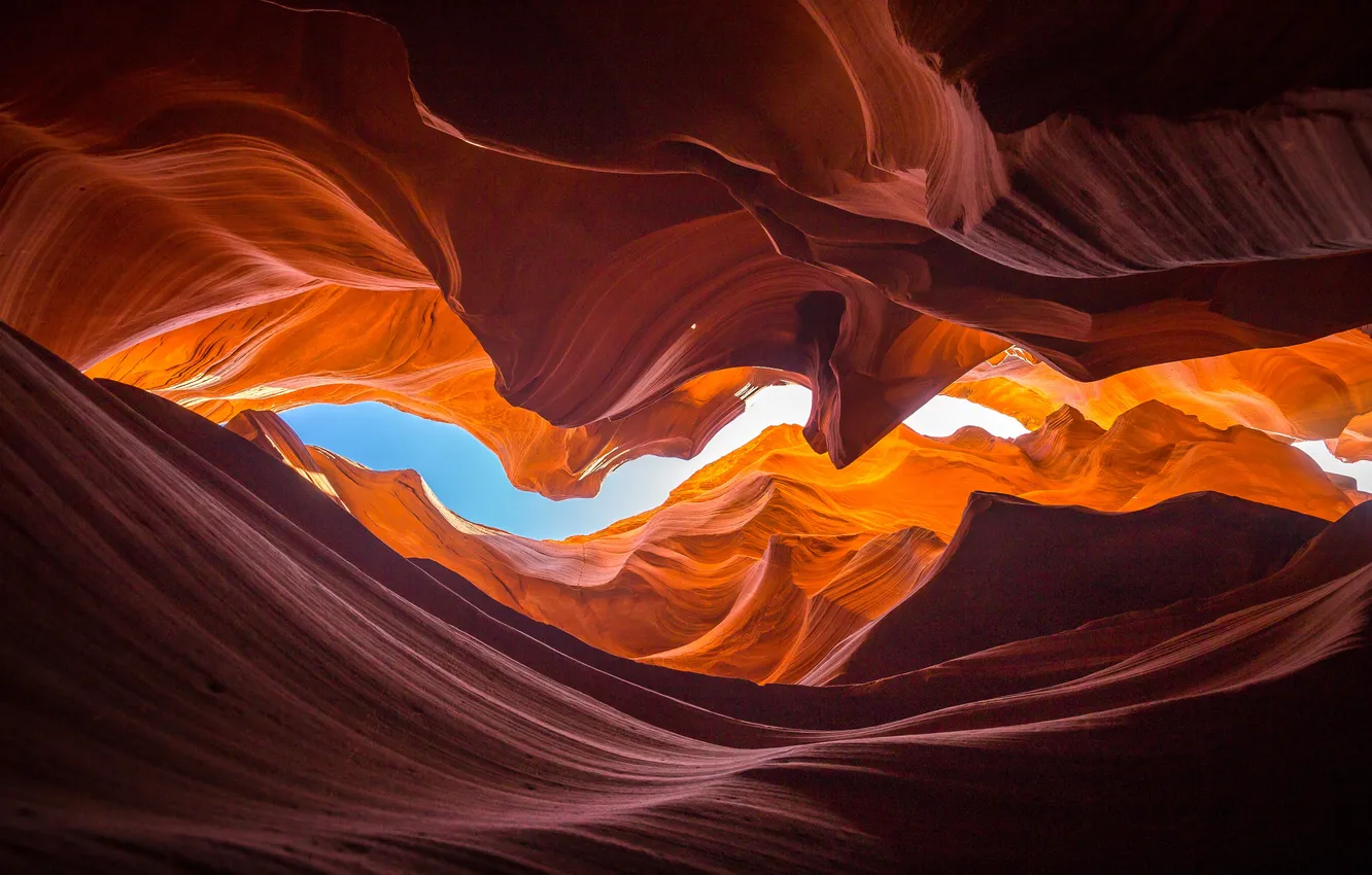 Фото обои colors, colorful, desert, lake, canyon, cave, cliffs, curves
