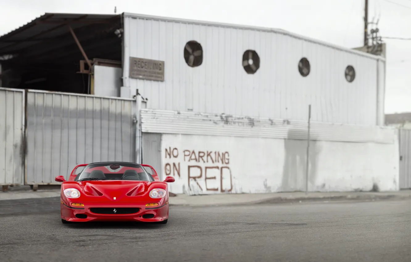 Фото обои Ferrari, F50, Front view, No parking on RED