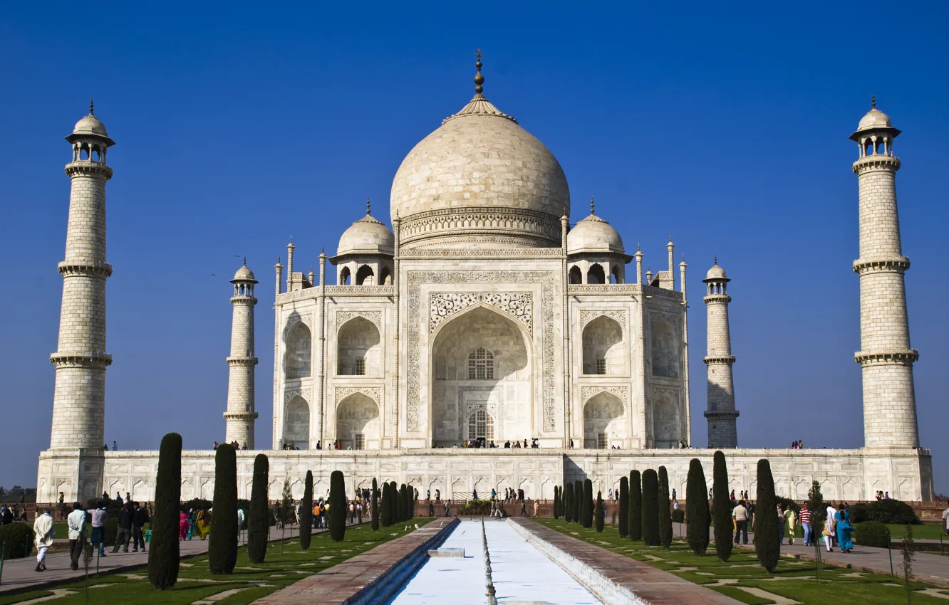 Фото обои Taj Mahal, India, tourism, site