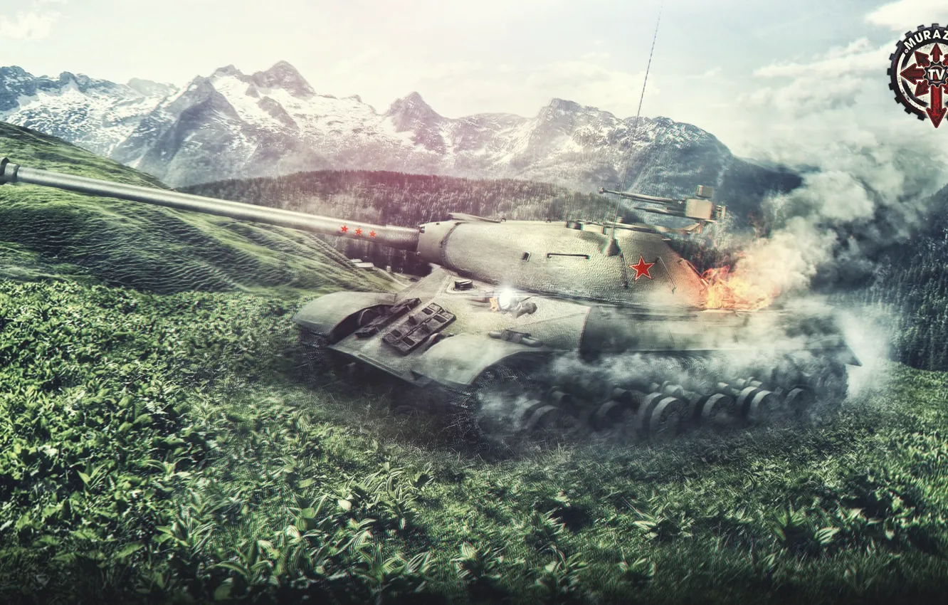 Фото обои Игры, СССР, Games, Art, World of Tanks, ИС-3, Wargaming Net, FuriousGFX