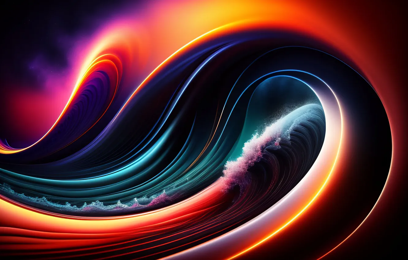 Фото обои линии, абстракция, темный фон, абстрактный фон, ИИ-арт, НЕЙРОСЕТЬ