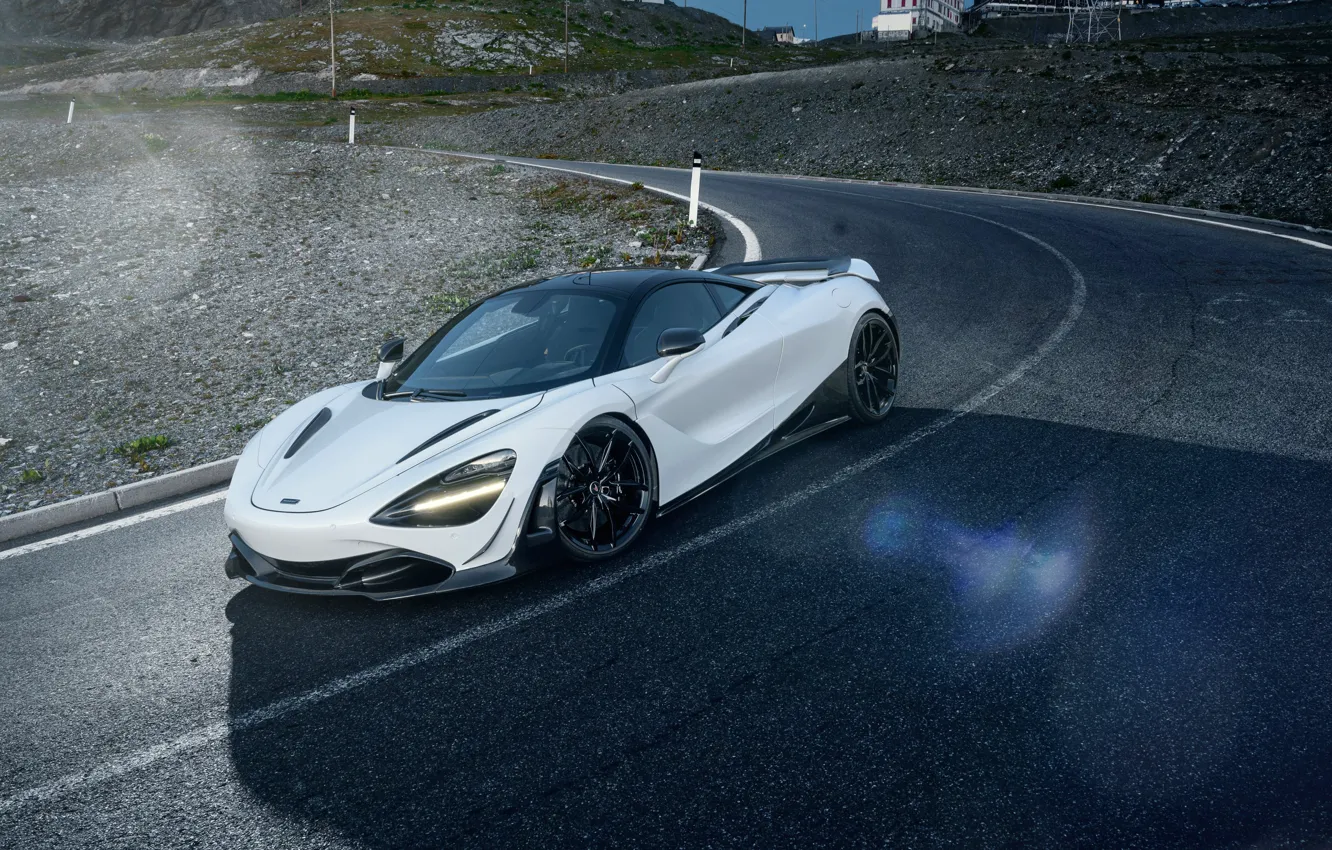 Фото обои McLaren, суперкар, вид сбоку, 2018, Novitec, 720S
