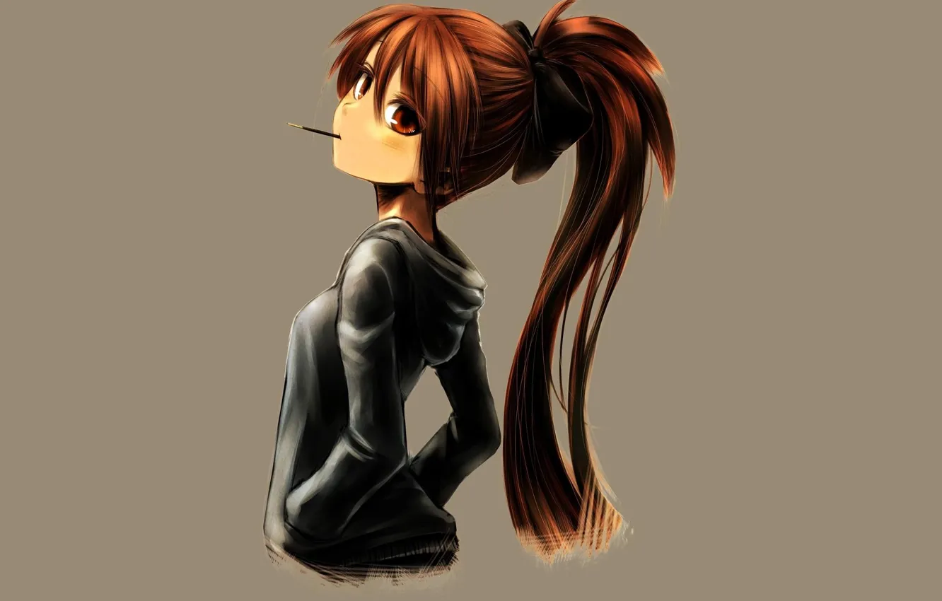 Фото обои взгляд, аниме, хвостик, персонаж, fanart, фан арт, Кёко Сакура, Puella Magi Madoka Magica