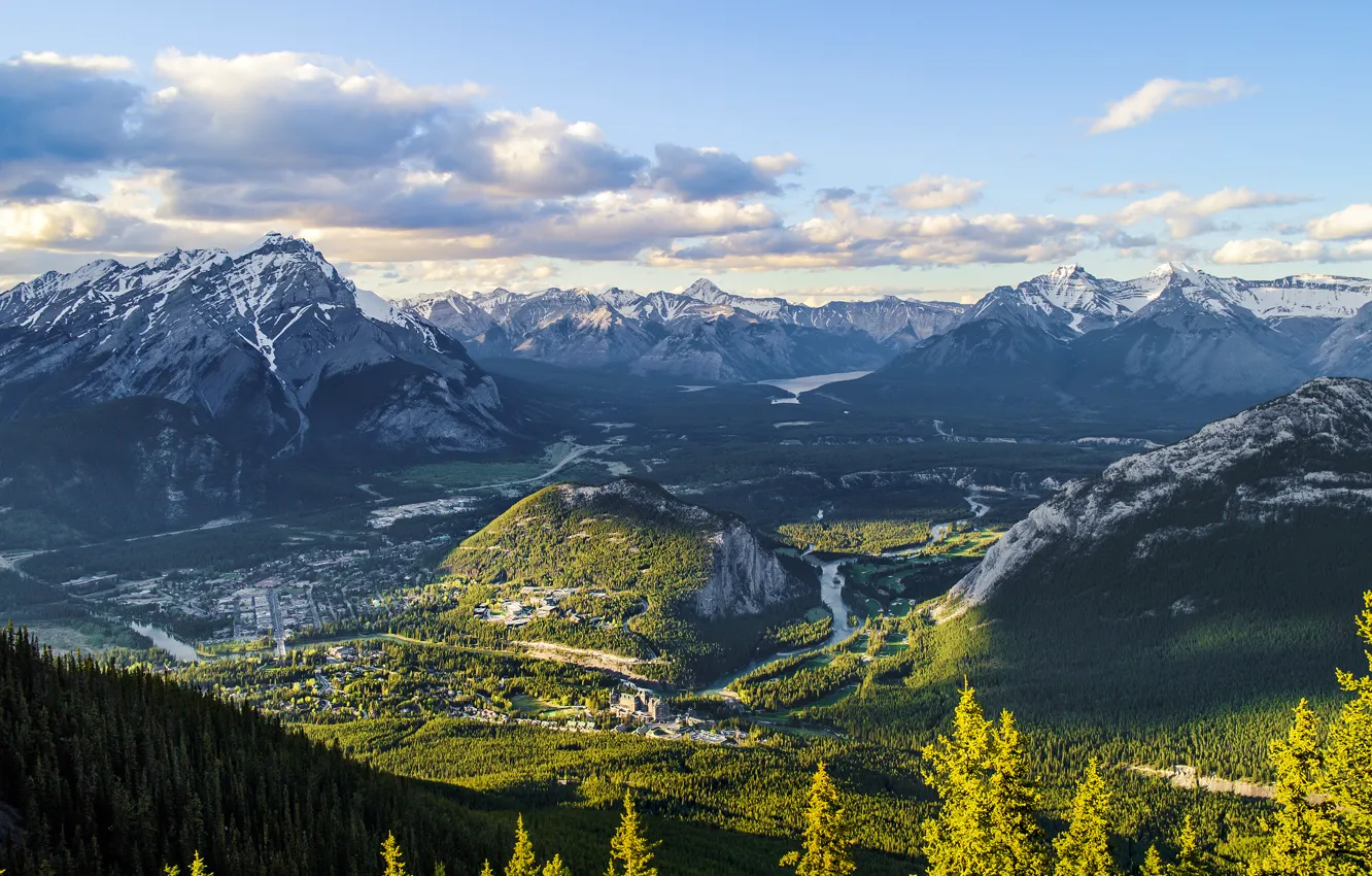 Фото обои горы, Канада, Альберта, Banff National Park, Alberta, Canada, Банф