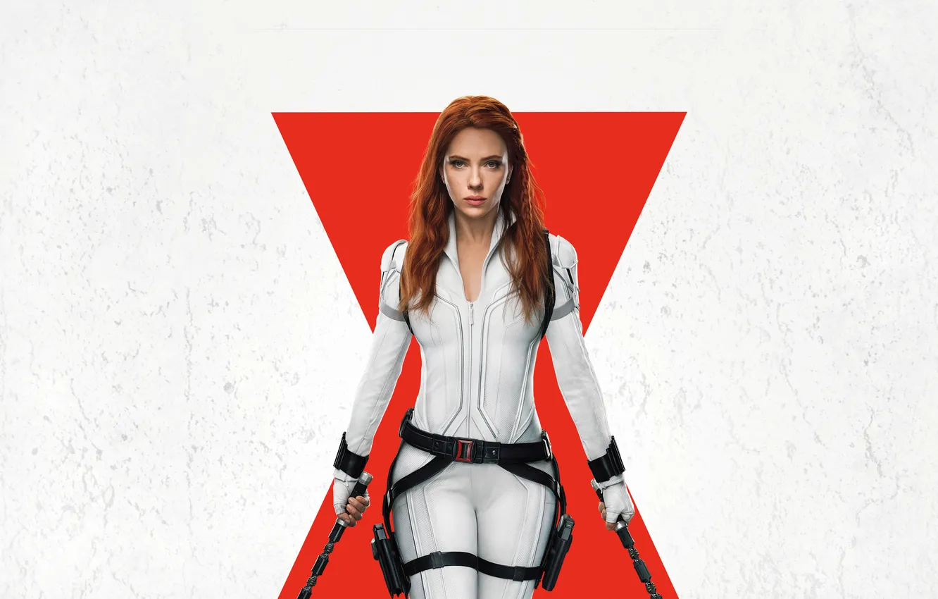 Фото обои Scarlett Johansson, костюм, белый фон, Скарлетт Йоханссон, постер, комикс, Black Widow, MARVEL