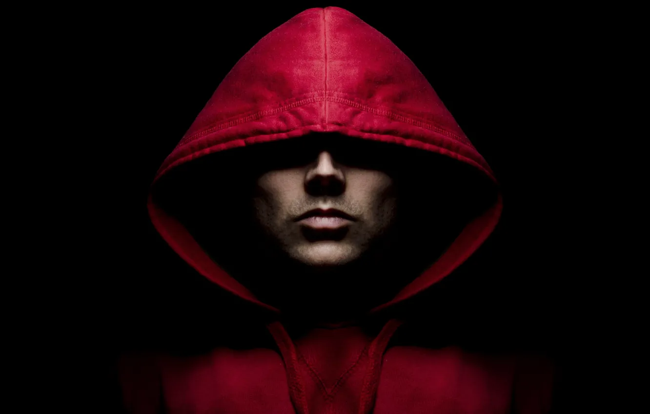 Фото обои red, man, jacket, shades