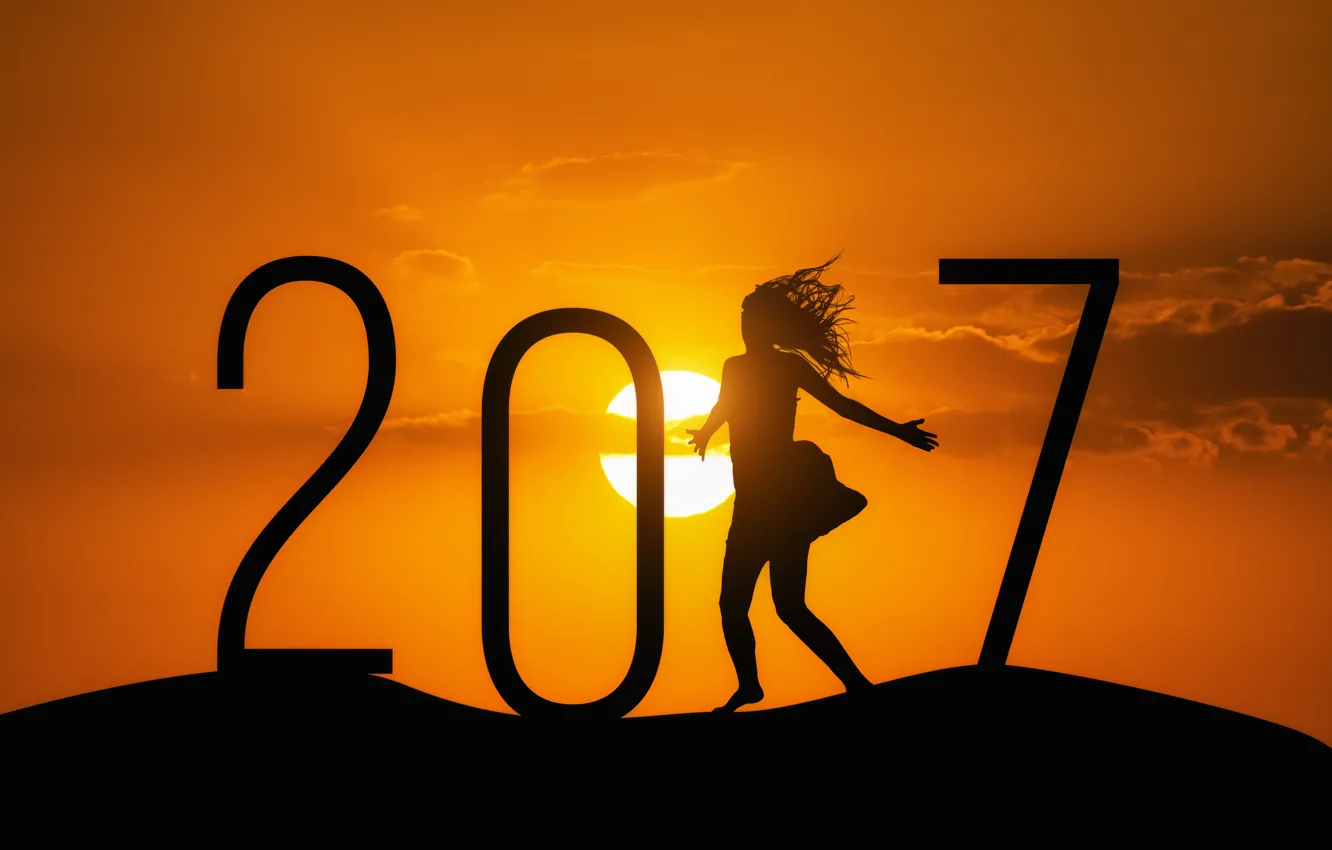 Фото обои Новый год, new year, happy, 2017
