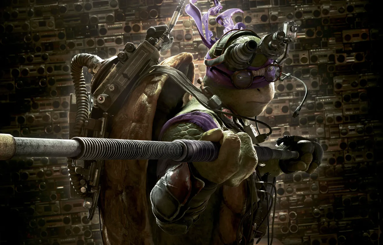 Фото обои Action, Fantasy, Purple, Green, with, TMNT, Donatello, Teenage Mutant Ninja Turtles