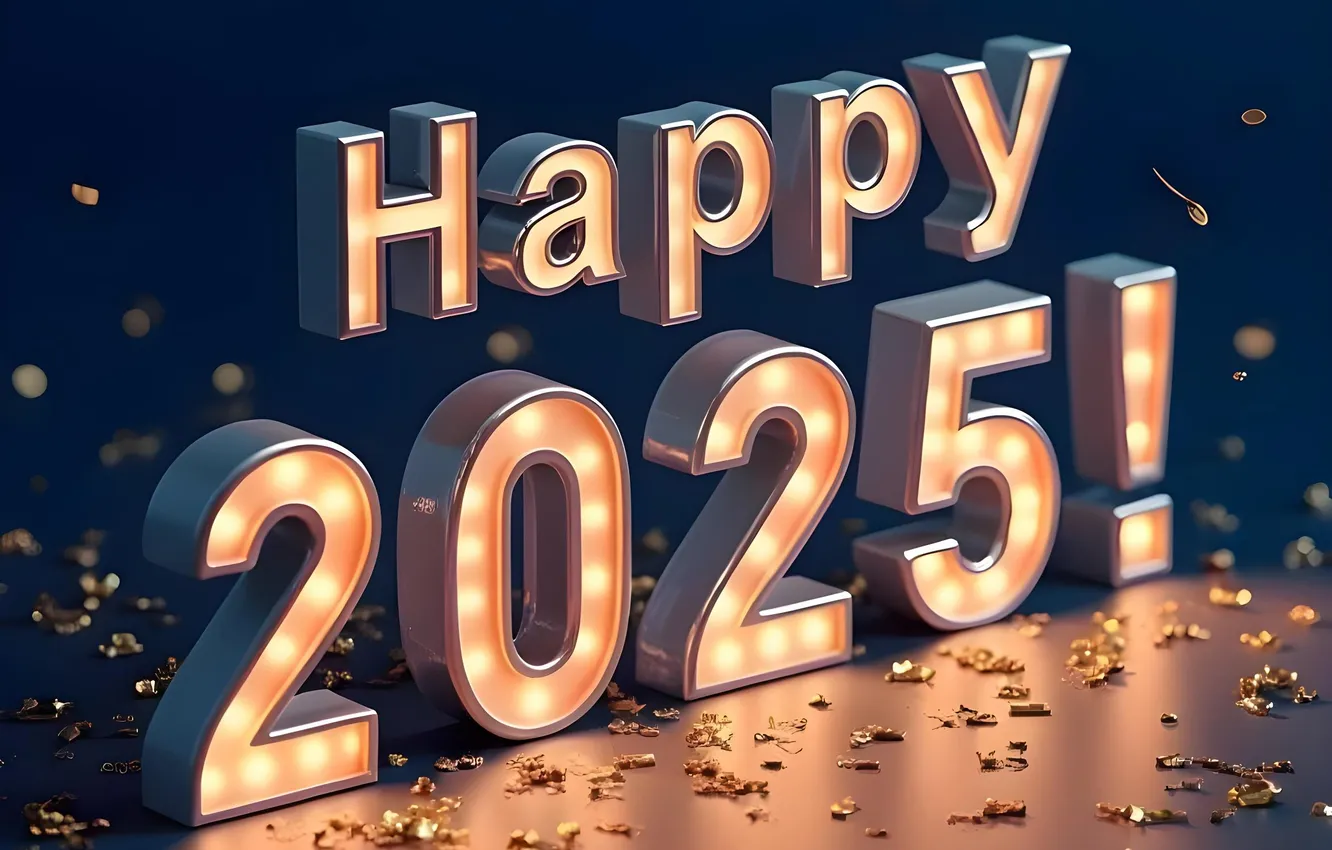 Фото обои цифры, Новый год, дата, 2025, Новый 2025 год