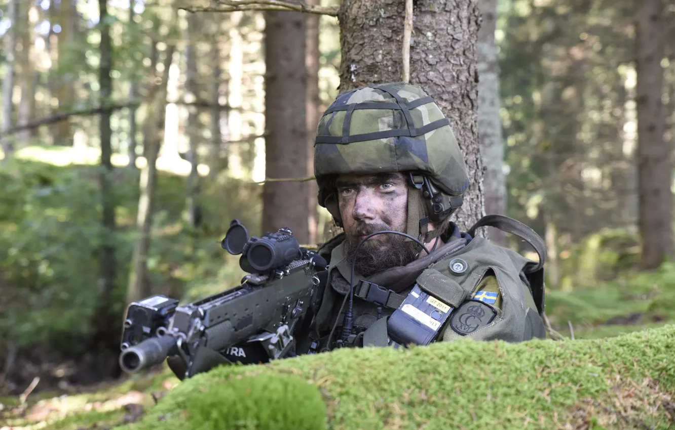 Фото обои оружие, солдат, Swedish Army