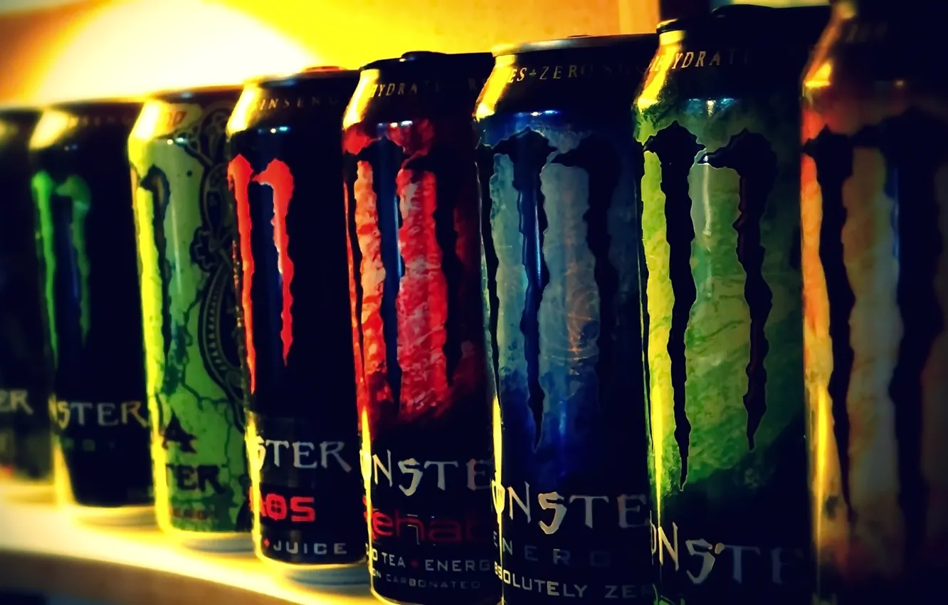 Фото обои логотип, Monster Energy, бренд, энергетик