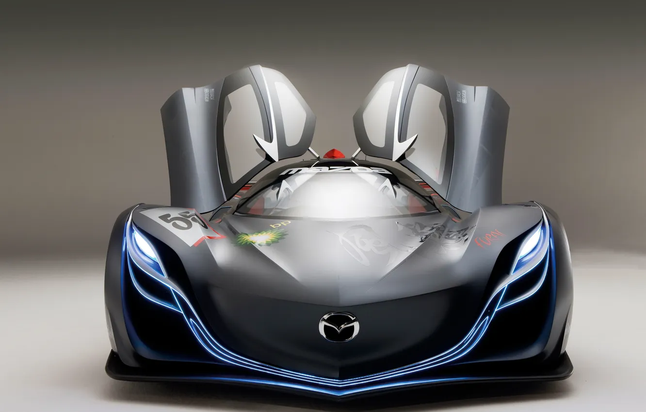 Фото обои Concept, 2008, суперкар, Mazda, supercar, Концепт-кар, Furai, Mazda Furai Concept