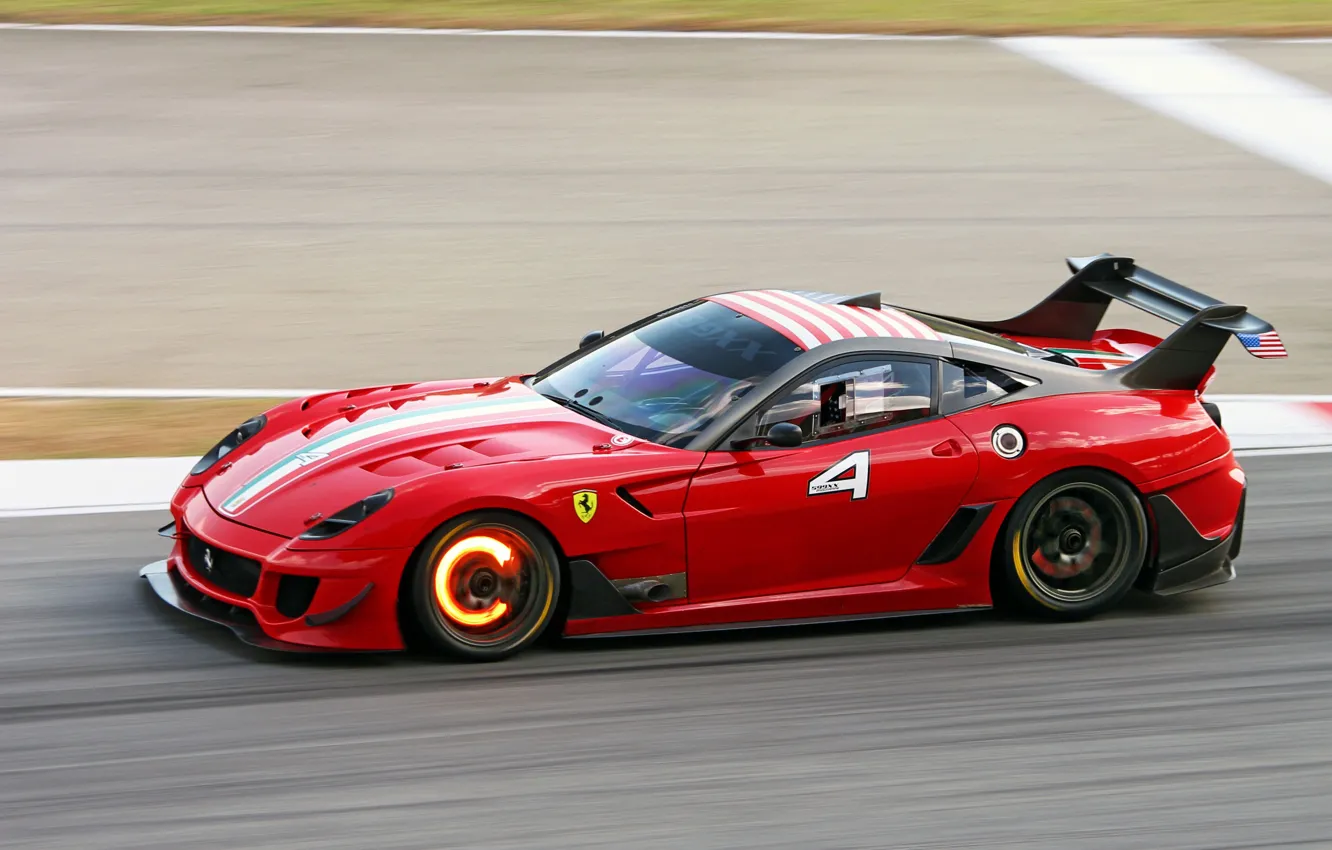 Фото обои Ferrari, Red, Car, Auto, V12, Italian, 599 XX, Ferrari 599 XX