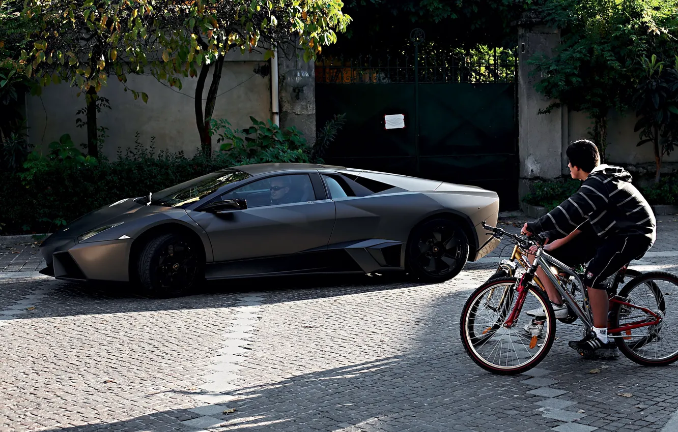 Фото обои велосипед, Lamborghini, Reventon
