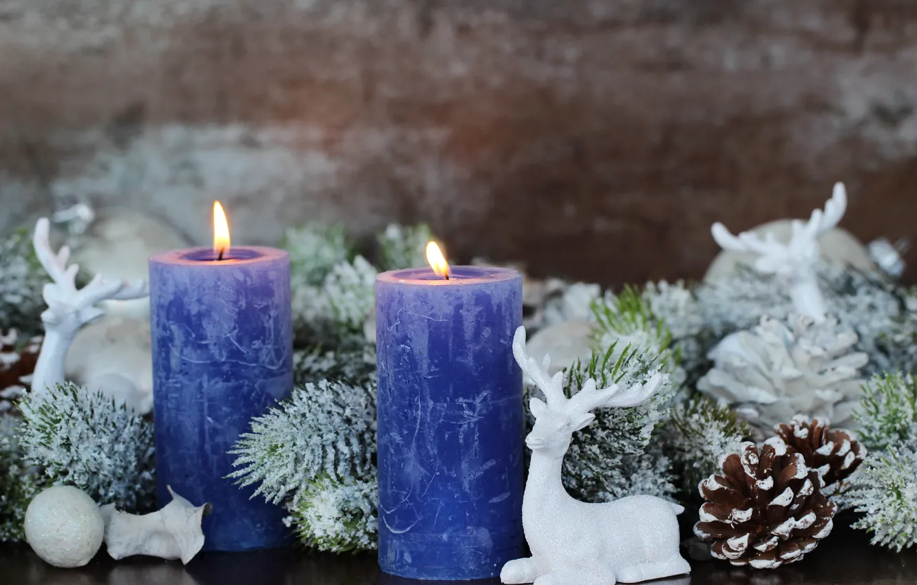 Фото обои свечи, Новый Год, Рождество, merry christmas, decoration, xmas
