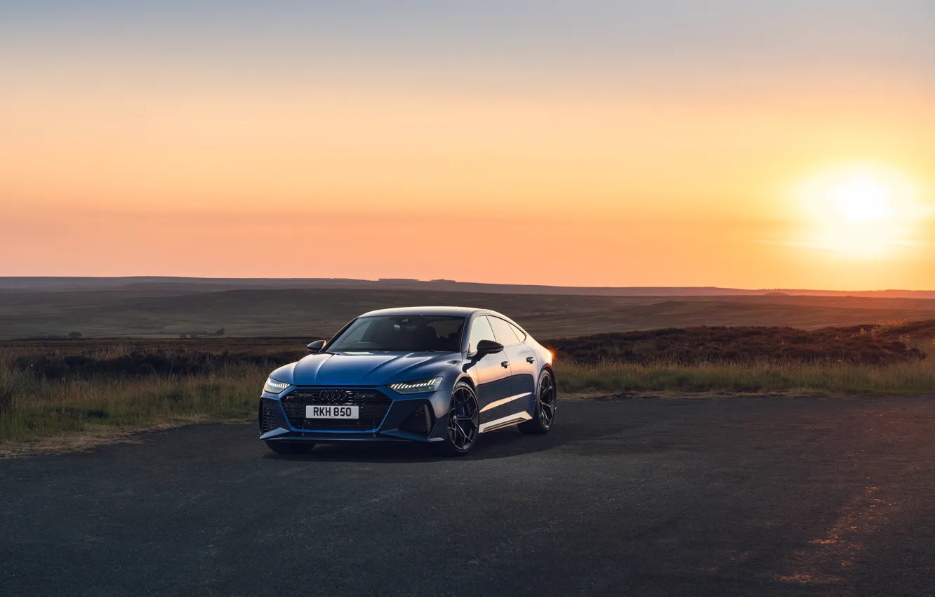 Фото обои солнце, Audi, ауди, седан, RS 7, Audi RS7 Sportback Performance