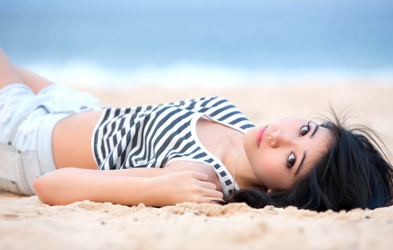 Фото обои взгляд, девушка, фон