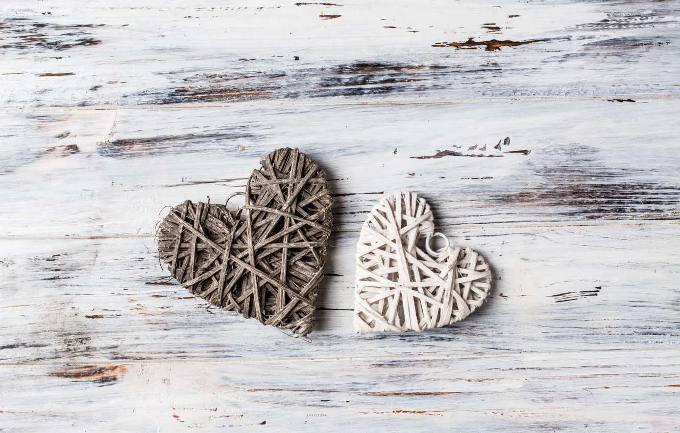 Фото обои любовь, сердце, сердечки, love, wood, romantic, hearts, valentine's day
