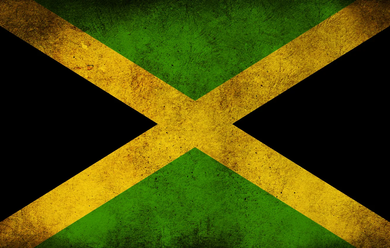 Фото обои флаг, грязь, Ямайка