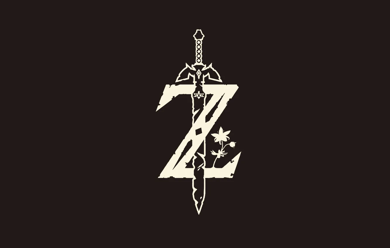 Фото обои sword, game, minimalism, grey, ken, blade, Zelda, mahou