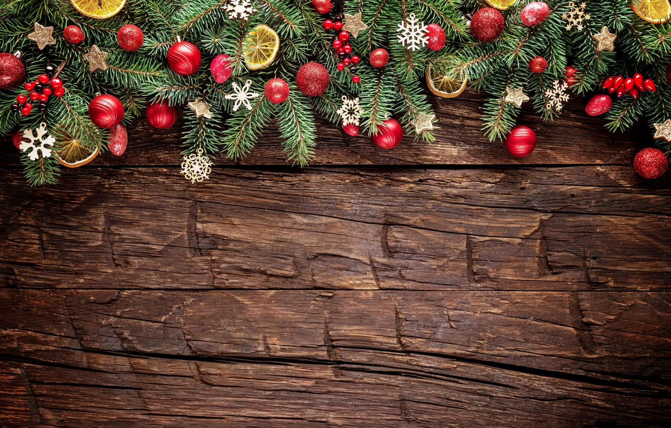 Фото обои Новый Год, Рождество, christmas, balls, wood, merry christmas, decoration, xmas