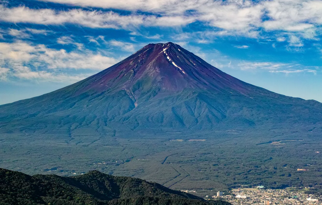 Фото обои природа, гора, вулкан, Япония, Fuji