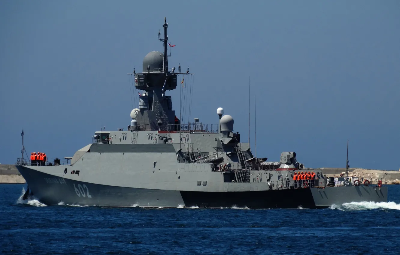 Фото обои корабль, ВМФ, ракетный, служба, корма, малый, Севастополь, МРК