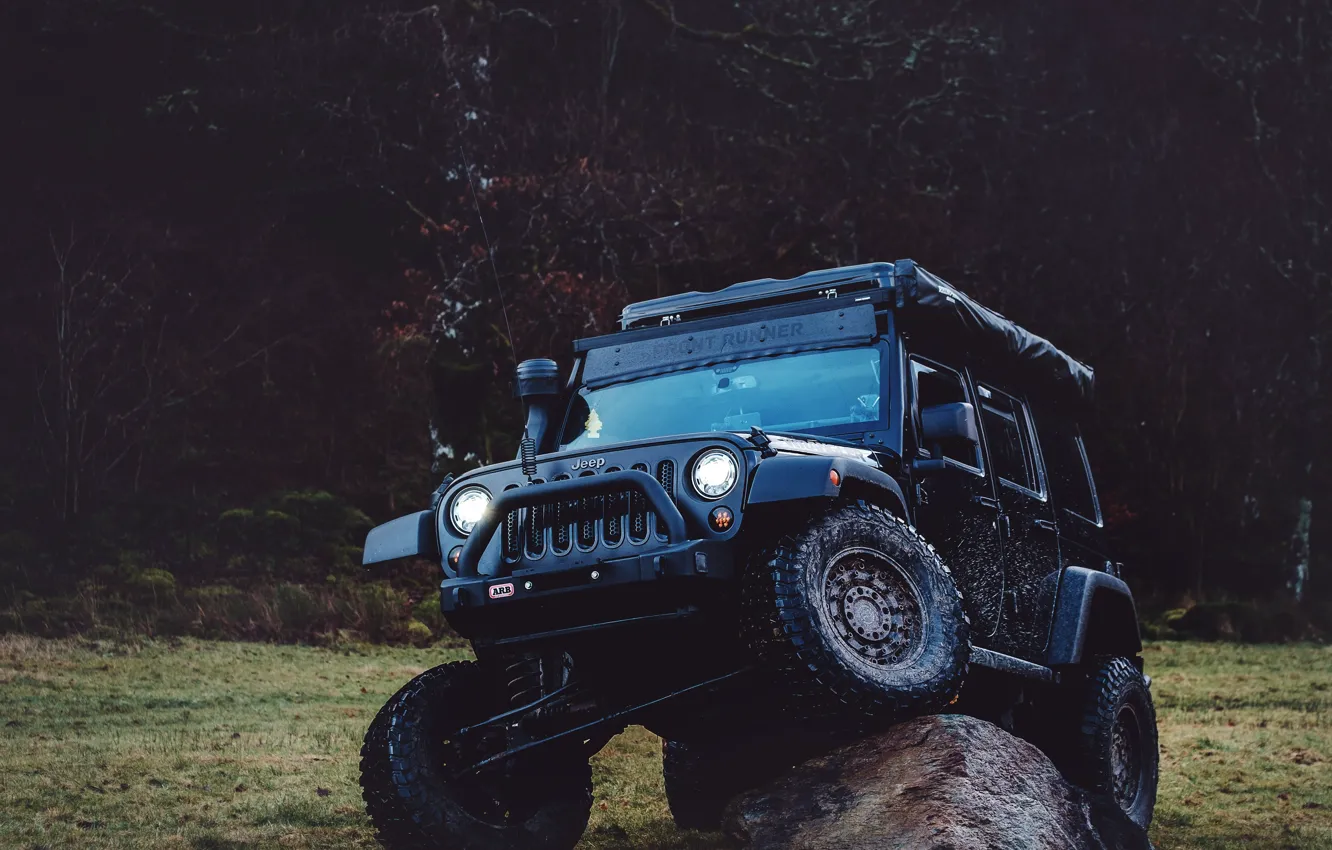 Фото обои Jeep, Trees, Stone, Offroad, Nikolay Dimitrov