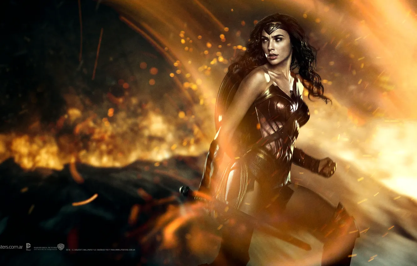 Фото обои Wonder Woman, DC Comics, Gal Gadot, Batman V Superman