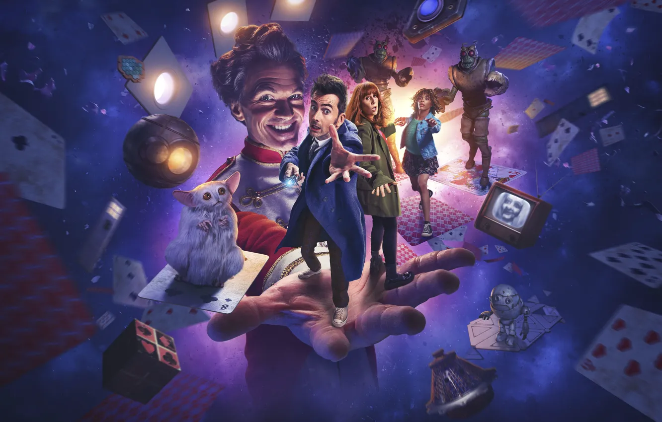 Фото обои доктор кто, doctor who, тардис, david tennant, tardis, дэвид теннант, catherine tate, кэтрин тейт