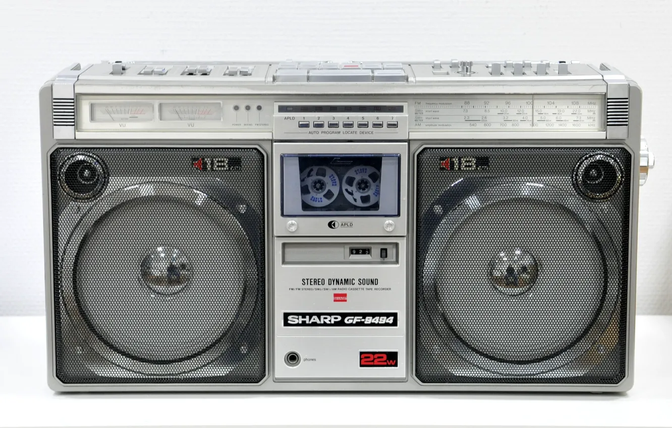 Фото обои стиль, магнитофон, Sharp, GF-9494X