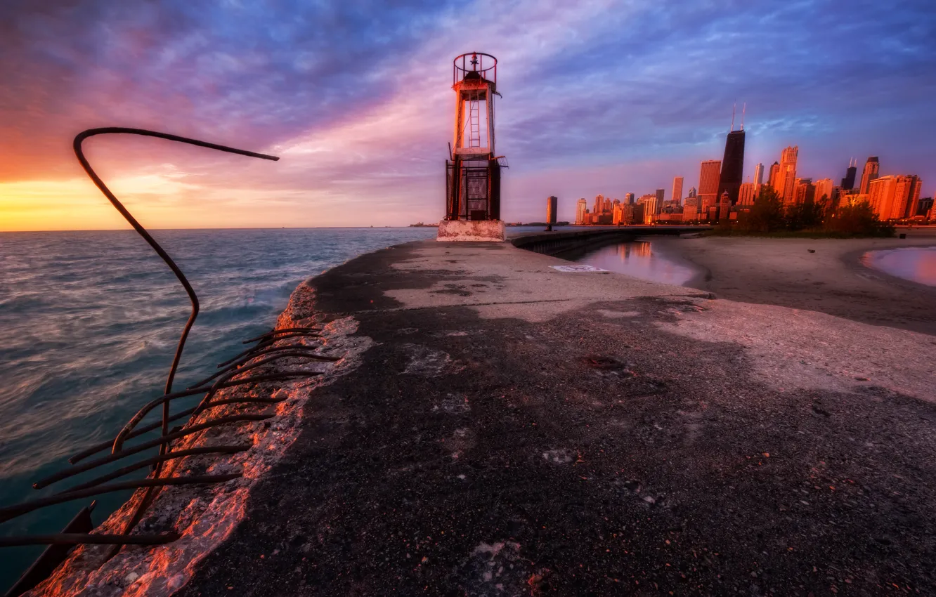 Фото обои город, Чикаго, USA, США, Chicago, illinois, Иллиноис