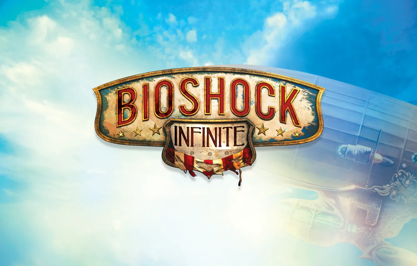 Фото обои Лого, Надпись, Эмблема, Логотип, Bioshock, 2K Games, Infinite, Названия