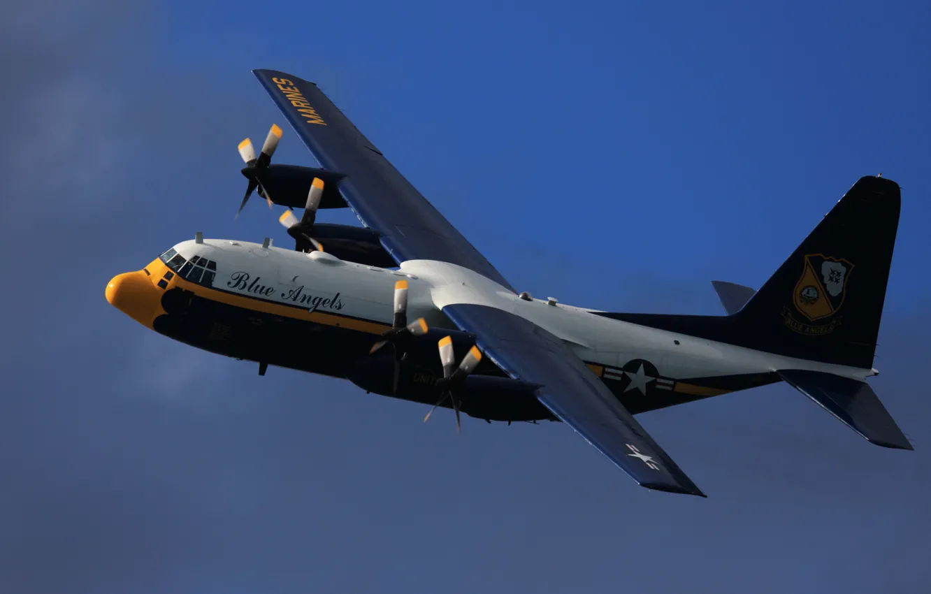 Фото обои Lockheed C-130 Hercules, Blue Angels, Fat Albert