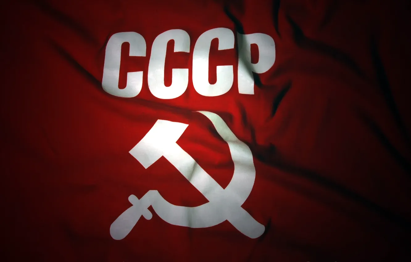 Фото обои фон, флаг, СССР, серп и молот