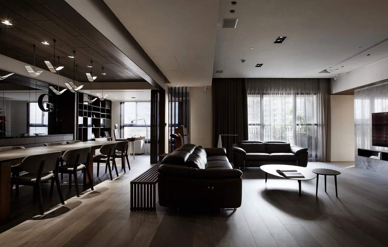 Фото обои интерьер, гостиная, столовая, Apartment In Taiwan, The Wang House
