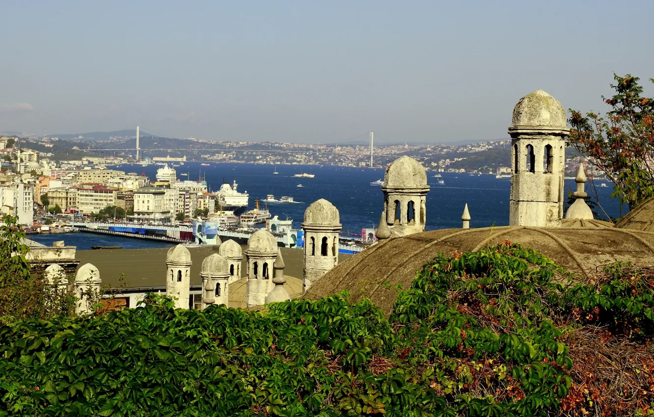 Фото обои панорама, Стамбул, Турция, Istanbul, Turkey