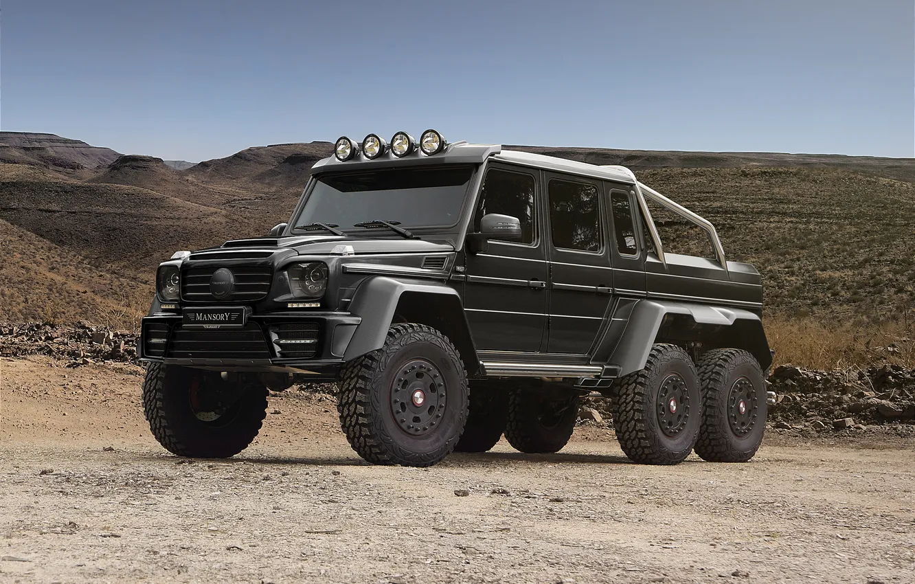 Фото обои Мерседес, пикап, Mansory, АМГ, 6х6, 2015, G 63, Gronos