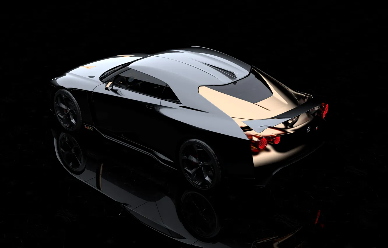 Фото обои Concept, Nissan, вид сзади, 2018, ItalDesign, GT-R50