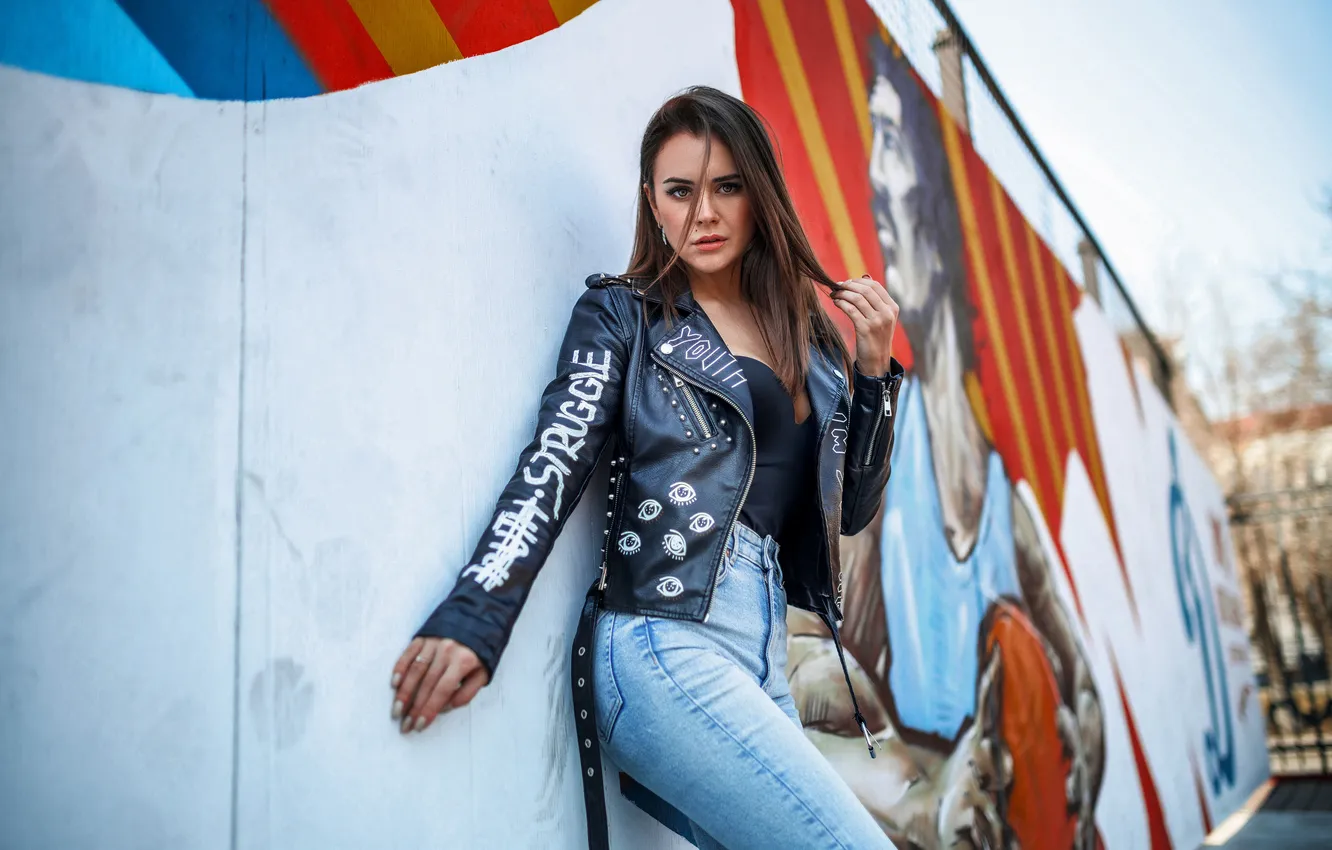 Фото обои pretty, brunette, look, Вадим Подопригора